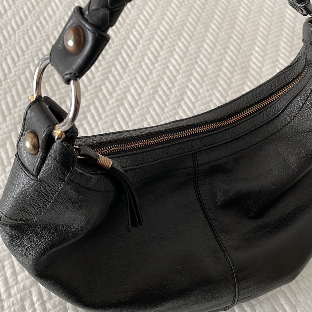 H&M 100% genuine leather shoulder bag/Black - Picture 5 of 14